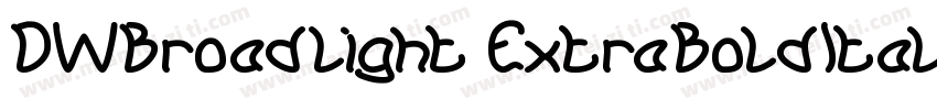 DWBroadlight ExtraBoldItalic字体转换